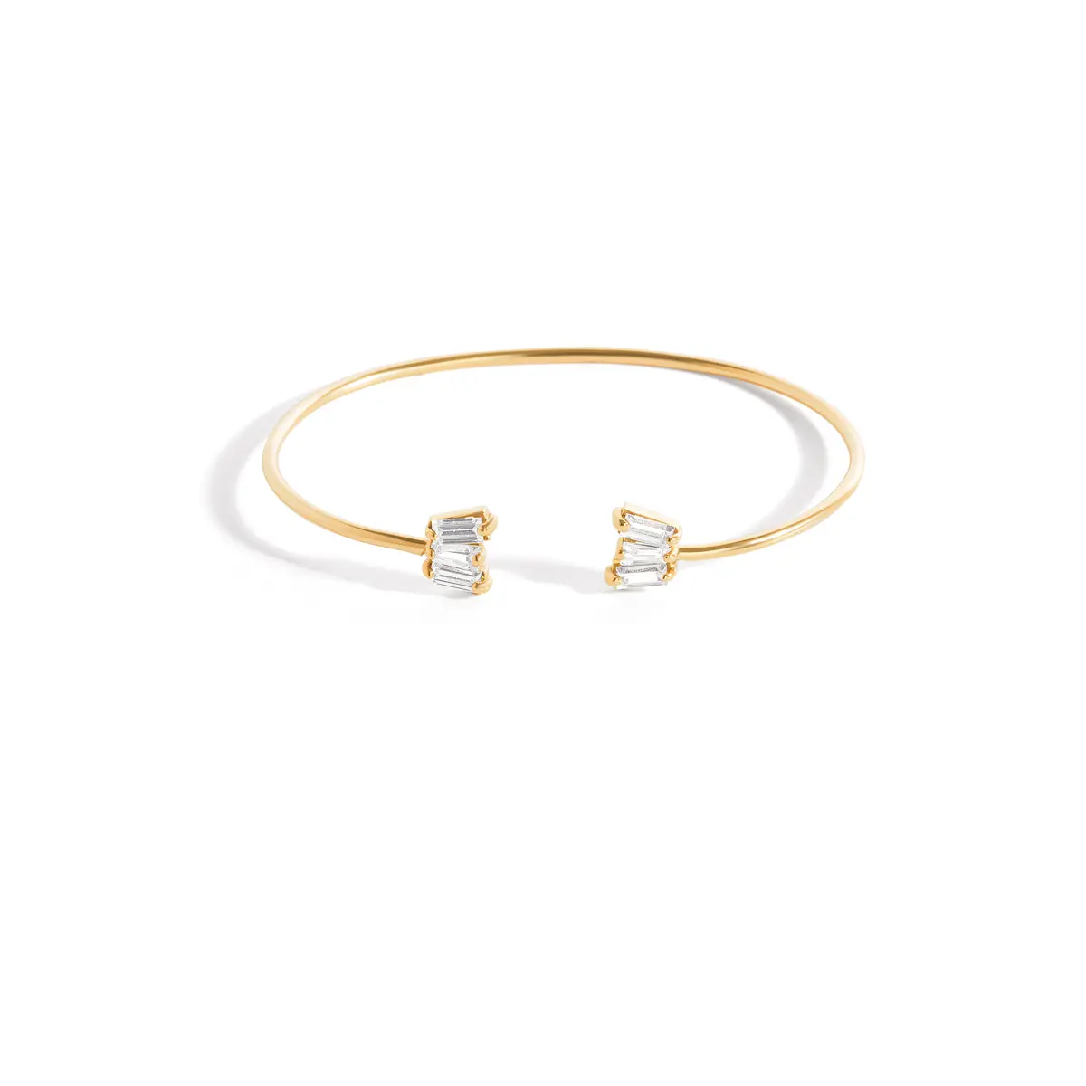 Baguette gold bangle